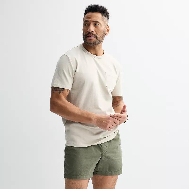 Men's Sonoma Goods For Life® Crewneck Short Sleeve Heavy Weight T-Shirt, Size: Large, Beige Product Image