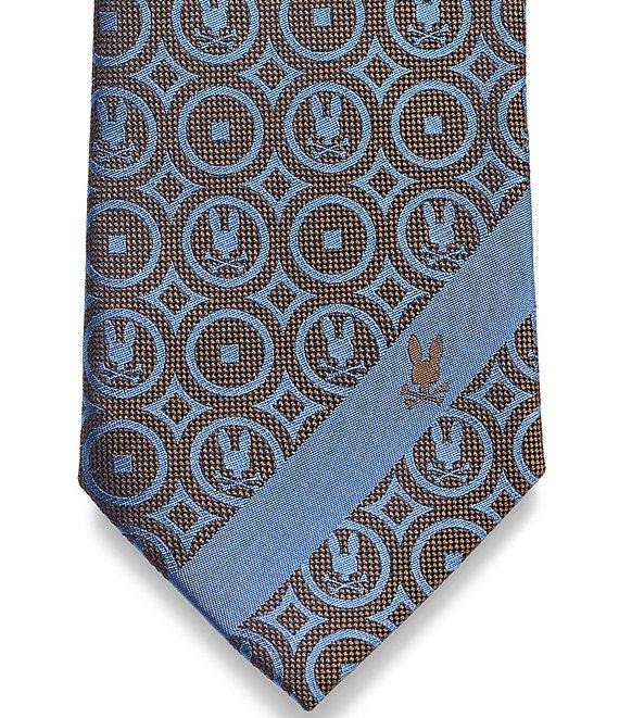 Psycho Bunny Bunny Medallion Print Traditional 3 1/4#double; Silk Tie Product Image