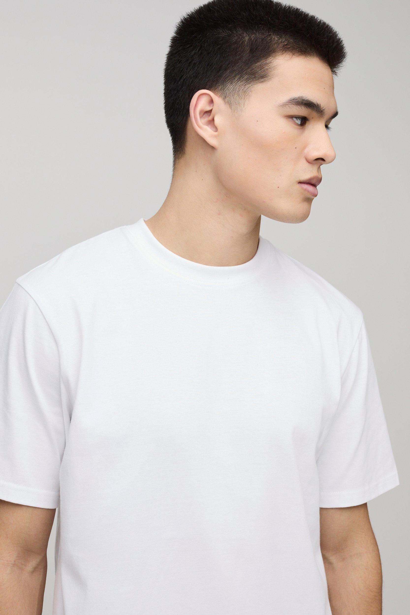 2 Pack Regular Fit Basic T-Shirt | boohooMAN USA Product Image