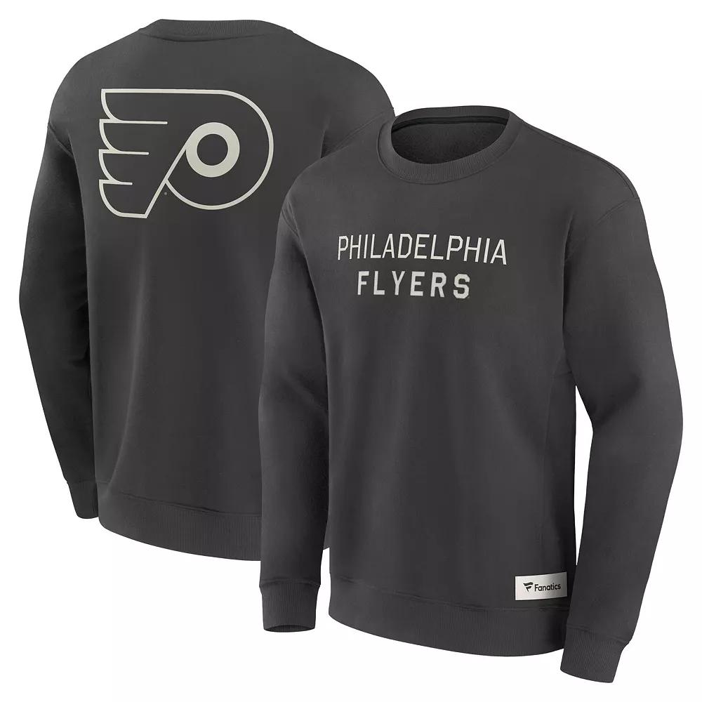 Men's Fanatics Charcoal Philadelphia Flyers Elements Future Ground Lettering Pullover Sweatshirt,  Product Image