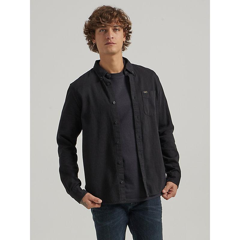 Mens Denim Button Down Shirt Product Image