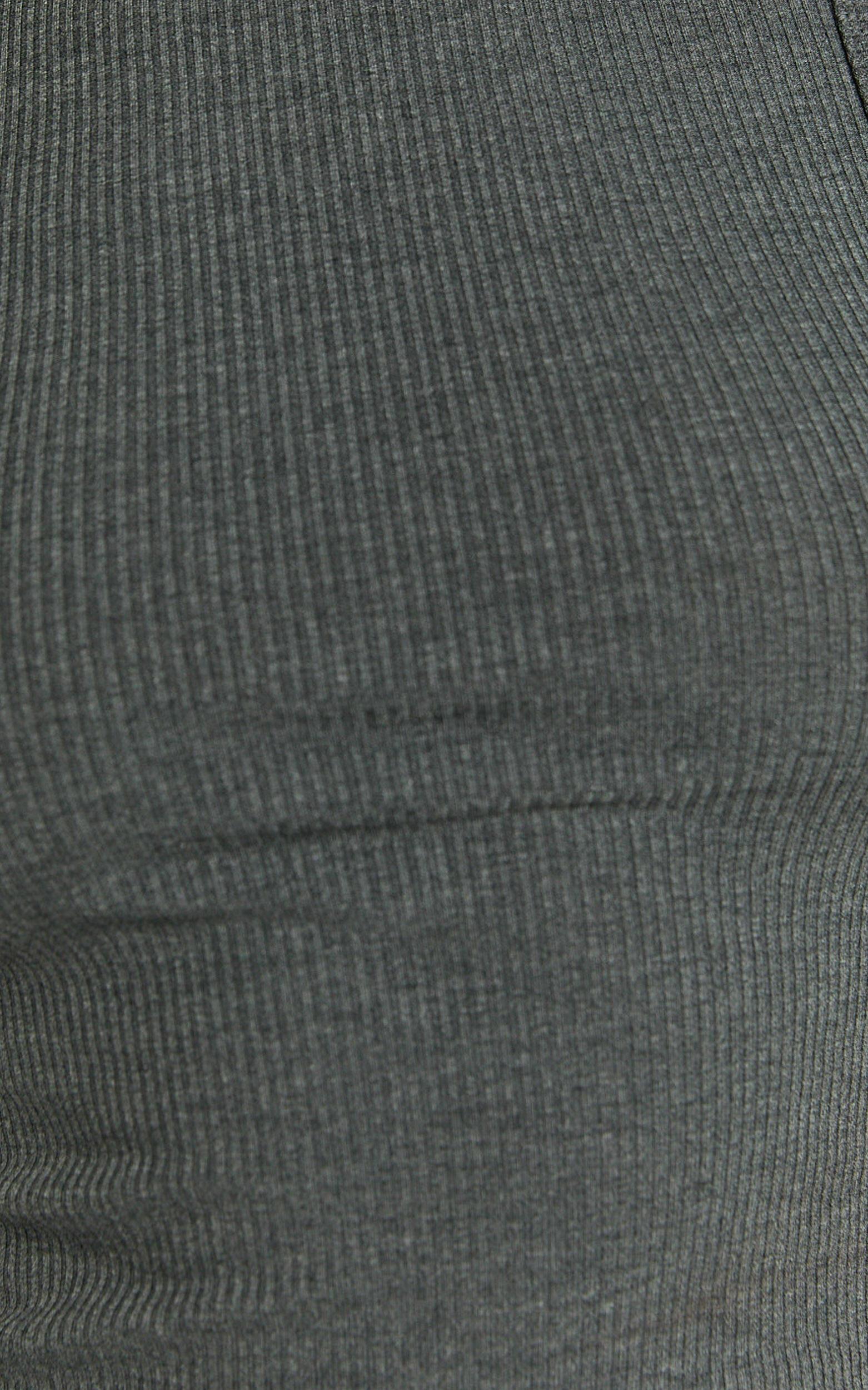 Can't You Tell Top - Ribbed Tank Top in Charcoal Product Image