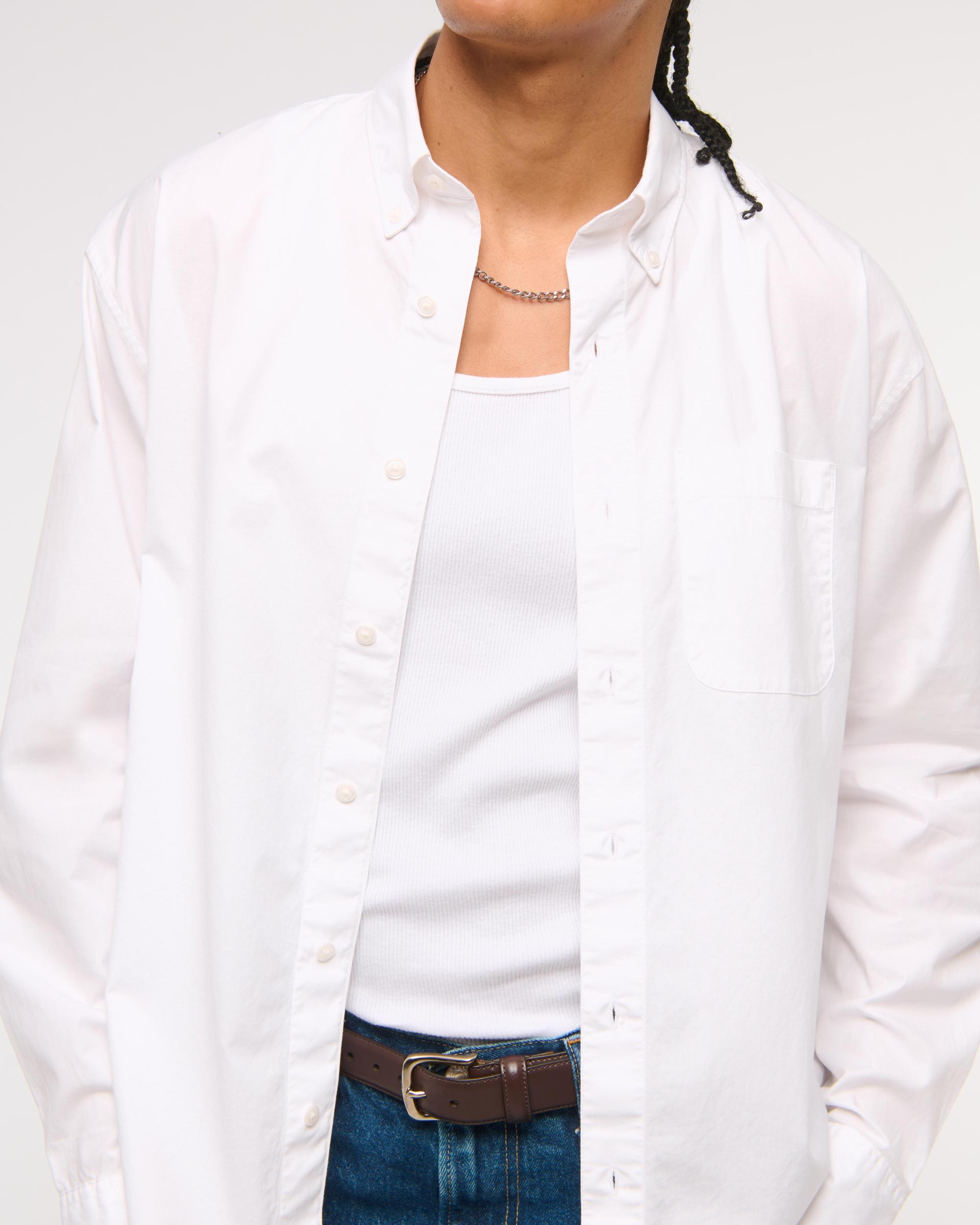 Poplin Button-Up Shirt Product Image