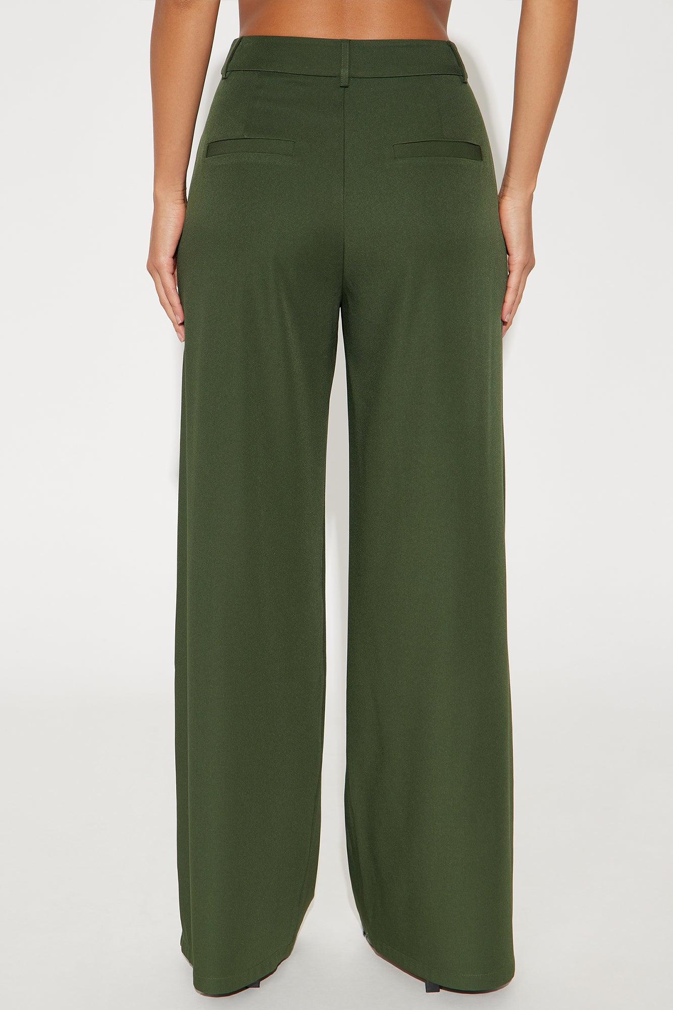Keep Your Cool Wide Leg Trouser - Hunter Product Image