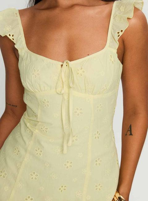 Sunbather Mini Dress Yellow Product Image