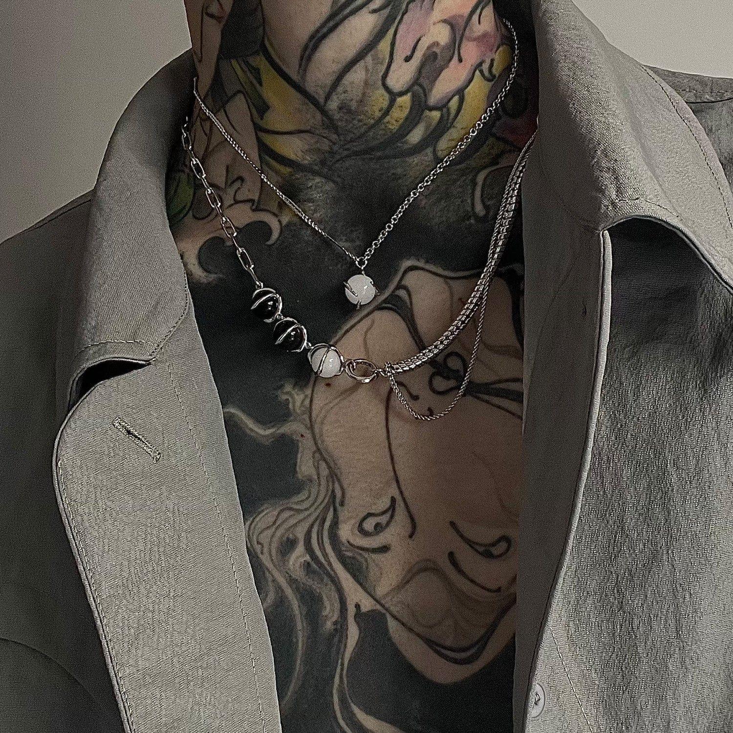 GHOST MULTI LAYER CHAIN NECKLACE Product Image