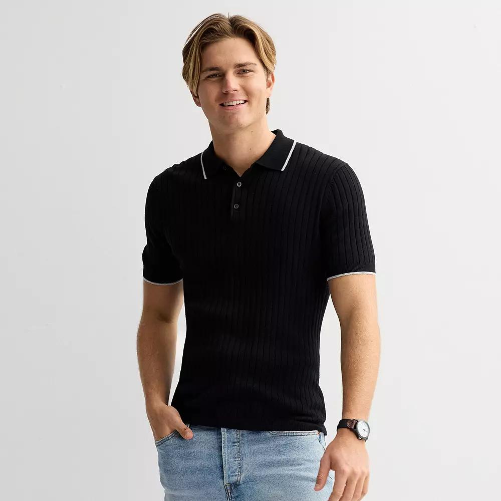 Men's Sonoma Goods For Life® Tipped Sweater Polo,  Product Image