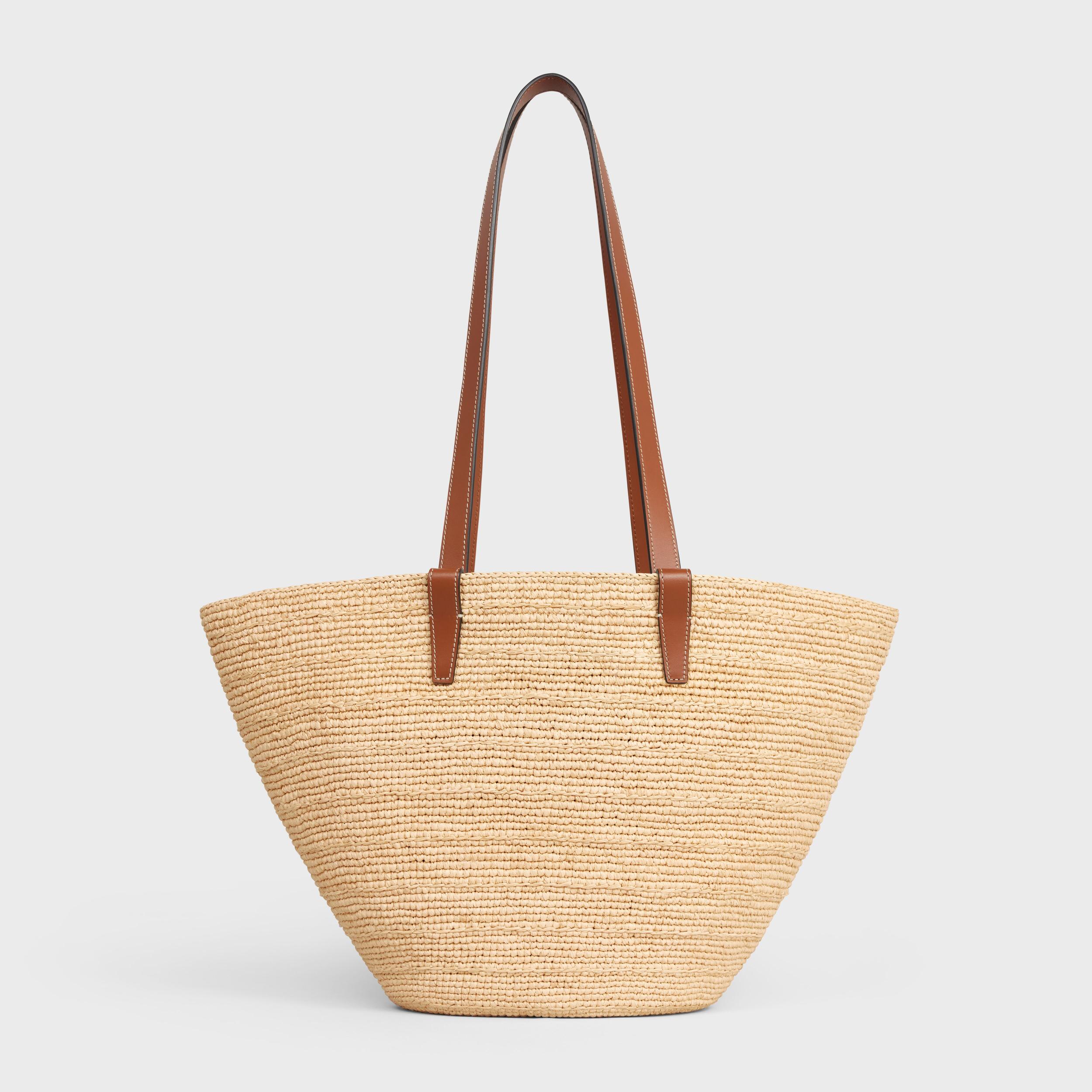 MEDIUM SUPPLE CELINE CLASSIC PANIER IN Raffia and calfskin Product Image