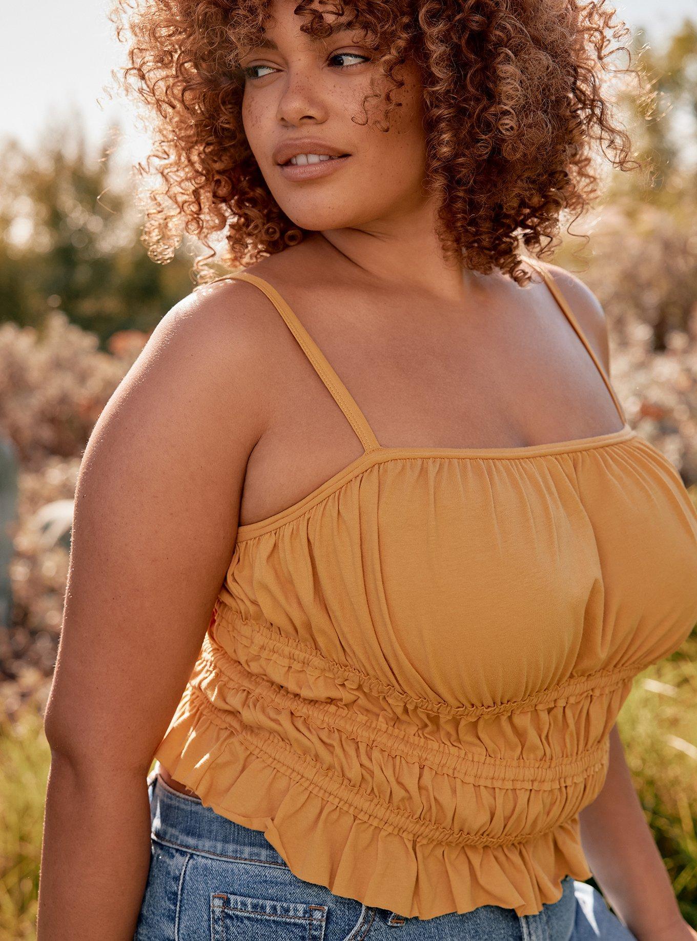 Festi Smocked Crop Cami Product Image