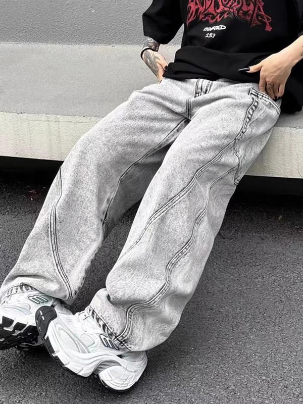 Men's Street Loose Jeans Product Image