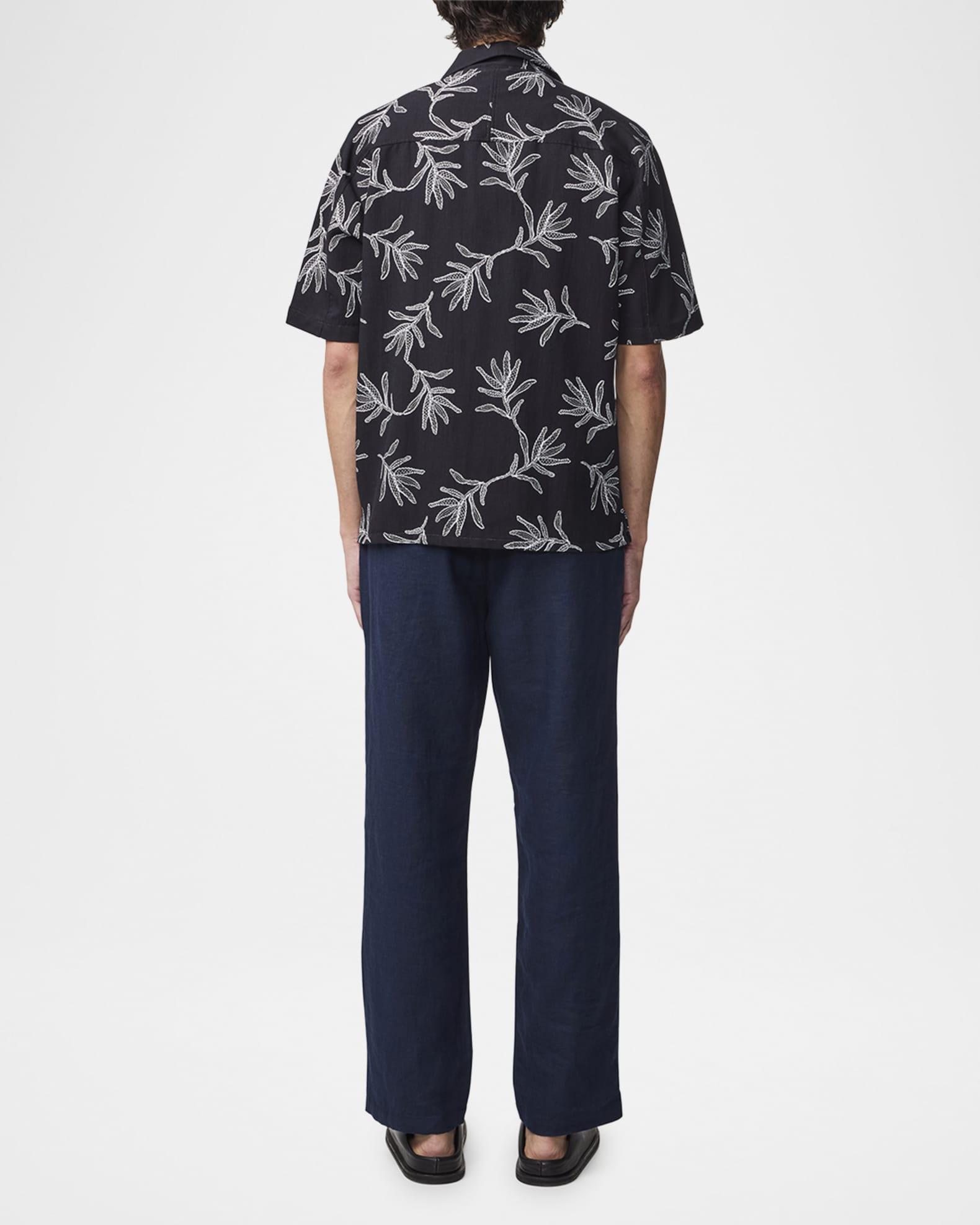 Men's Ole Foliage-Print Camp Shirt Product Image
