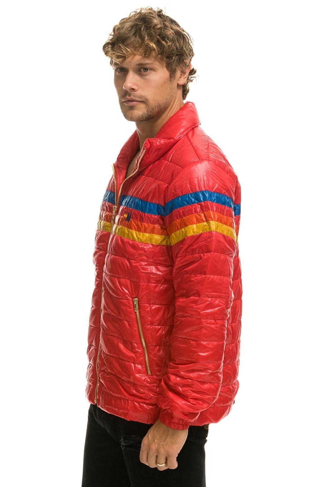 4 STRIPE TRAVELER JACKET - GLOSSY CHERRY Male Product Image