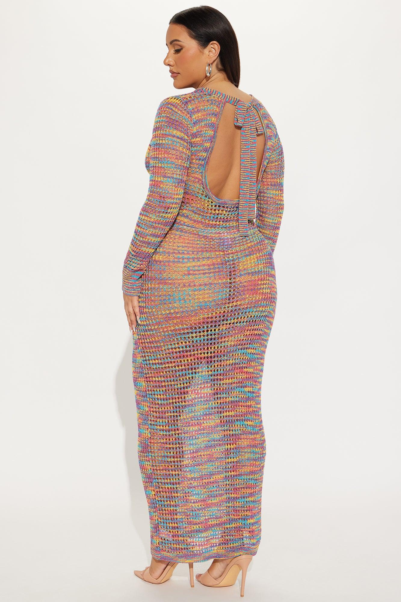 Corrina Crochet Maxi Dress - Purple/combo Female Product Image