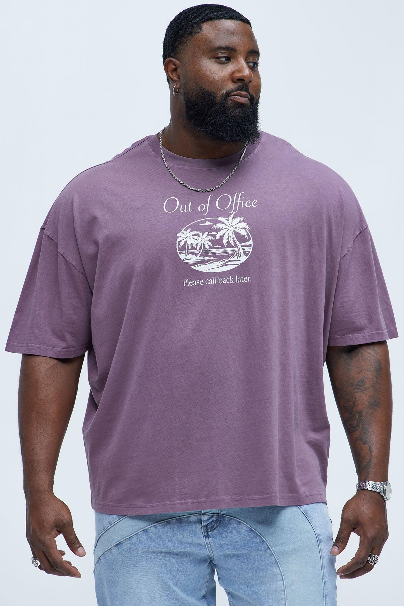 Out Of Office Oversized Short Sleeve Tee - Purple Product Image