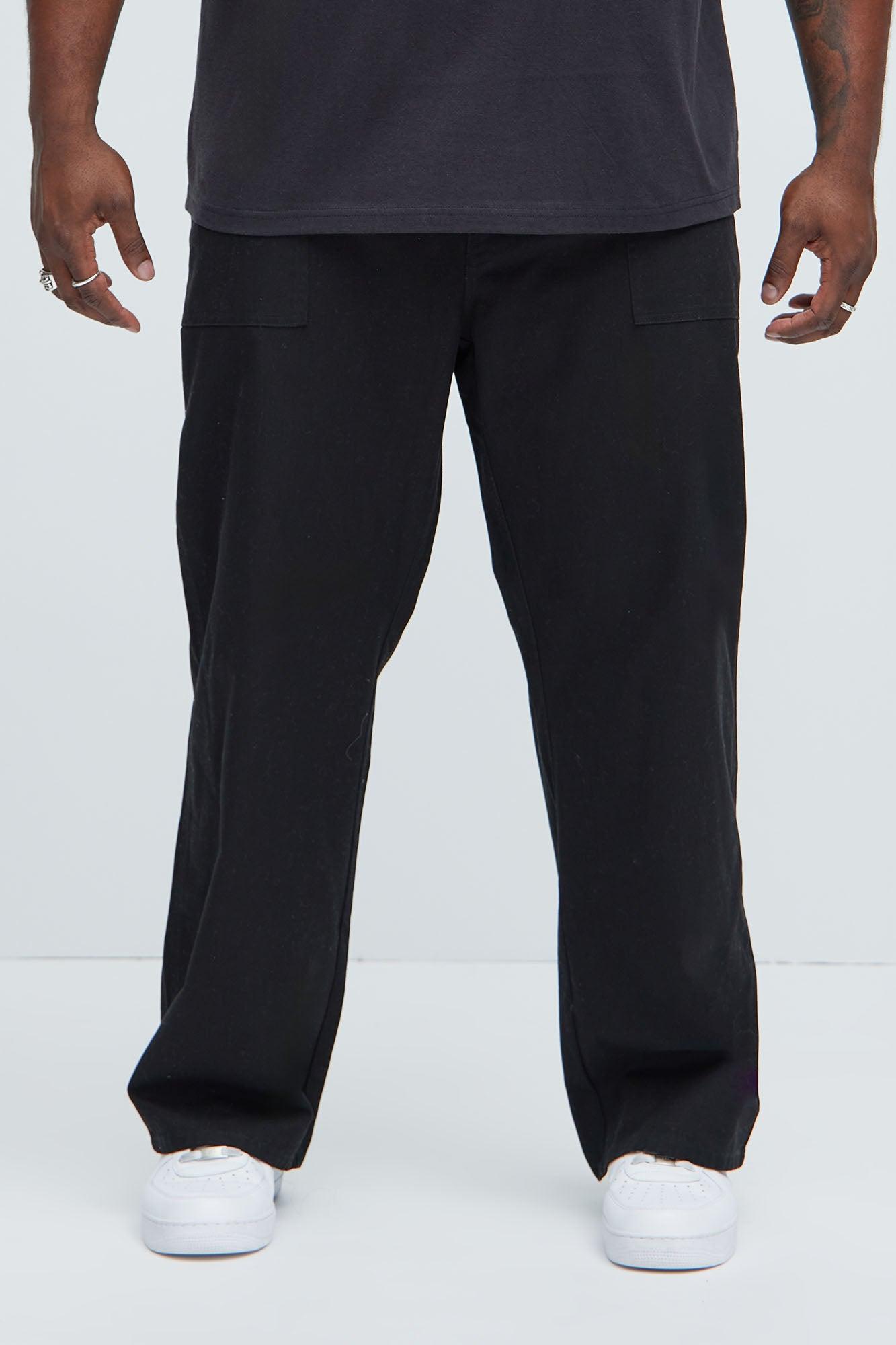 Berry Fatigue Straight Pants - Black Product Image
