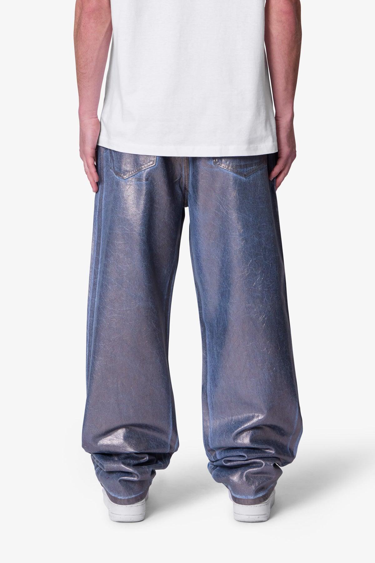 Ultra Baggy Chrome Sprayed Denim - Blue/Silver Product Image