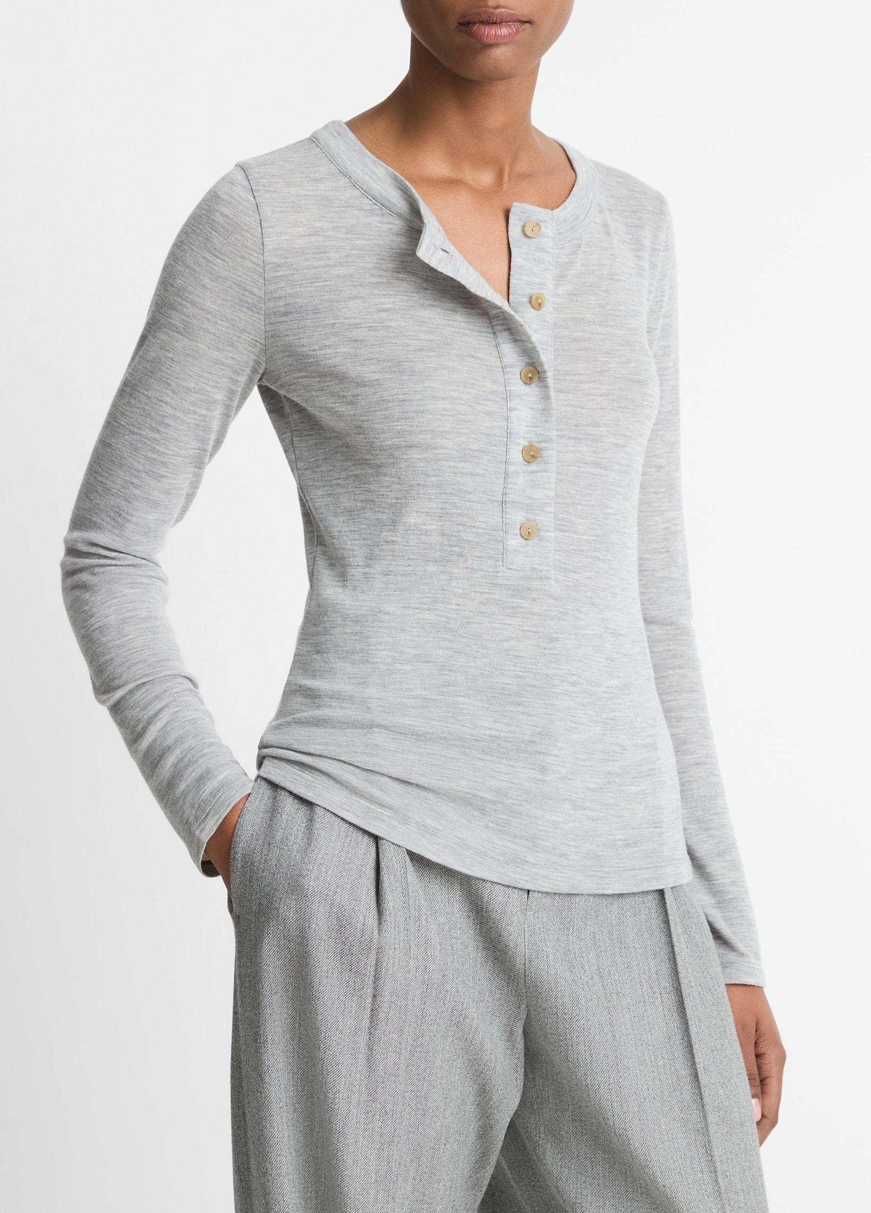 Wool Long-Sleeve Henley Product Image