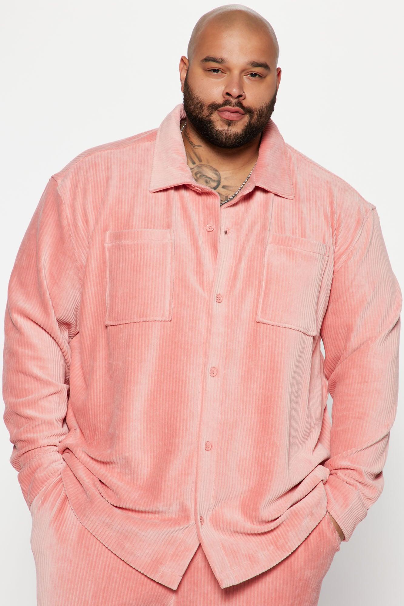Luxury Knit Ribbed Shirt - Mauve Product Image