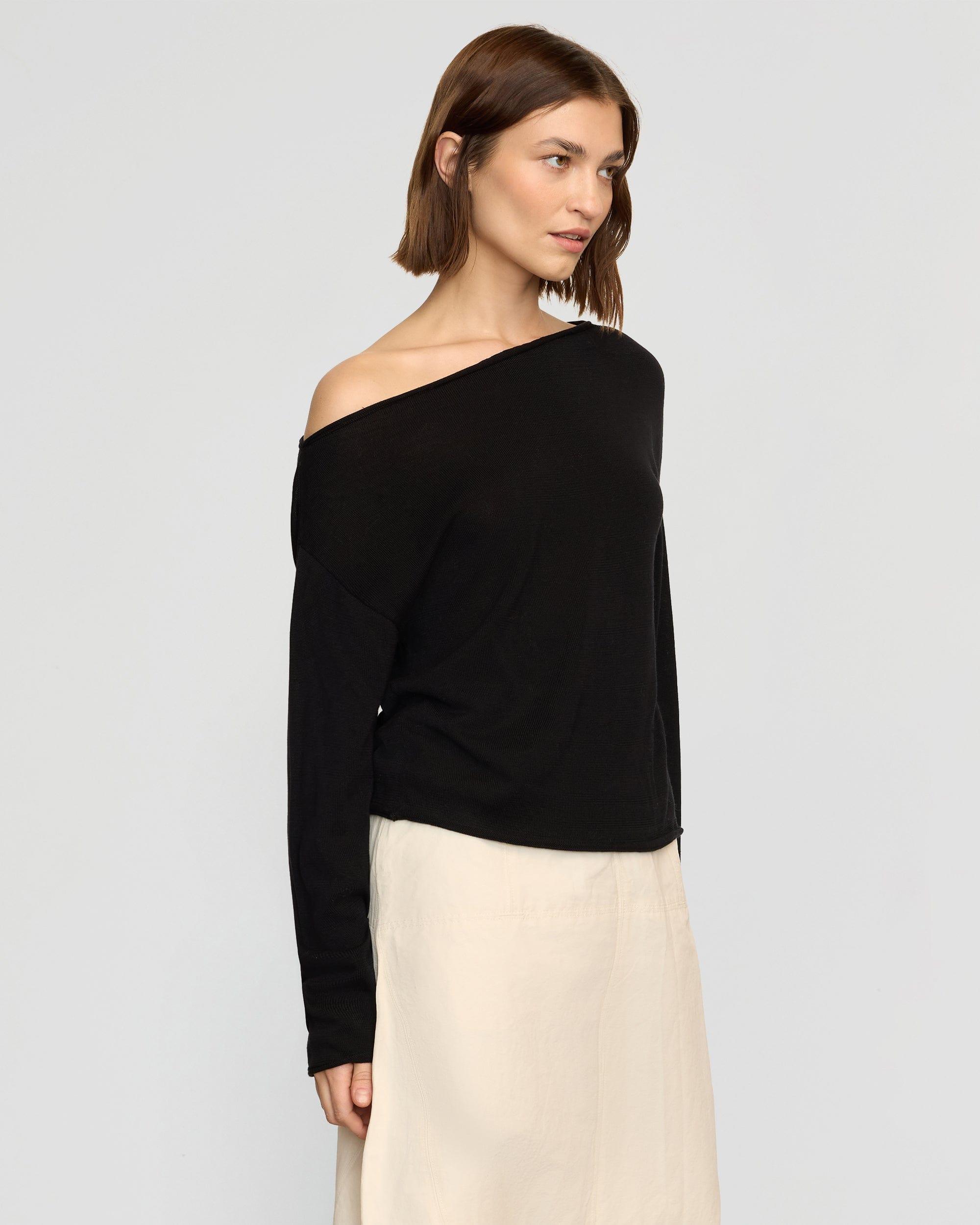 Hachi Tencel-Wool Off-Shoulder Sweater Product Image