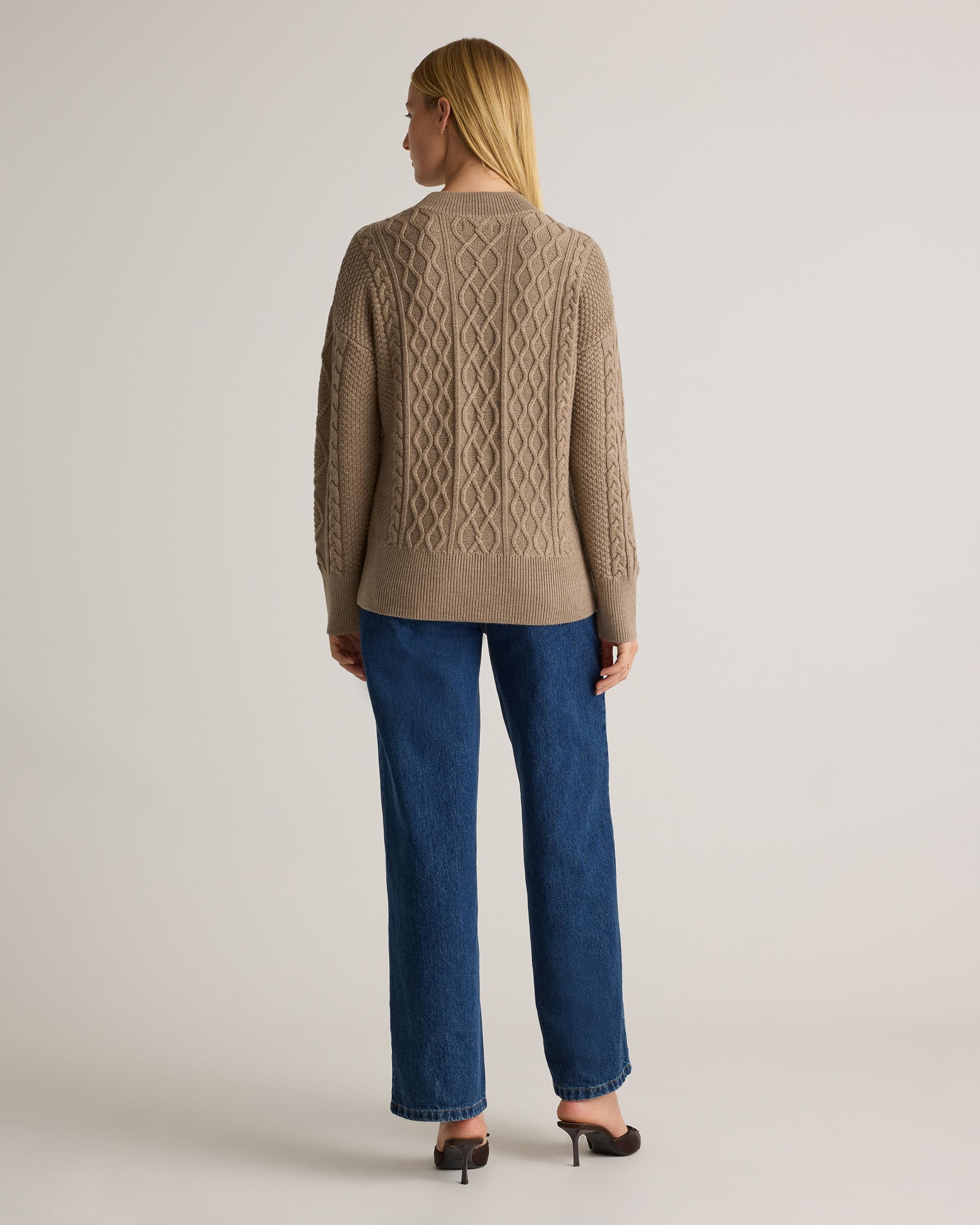 Quince | Women's Australian Merino Wool Cable Sweater Size XL Product Image