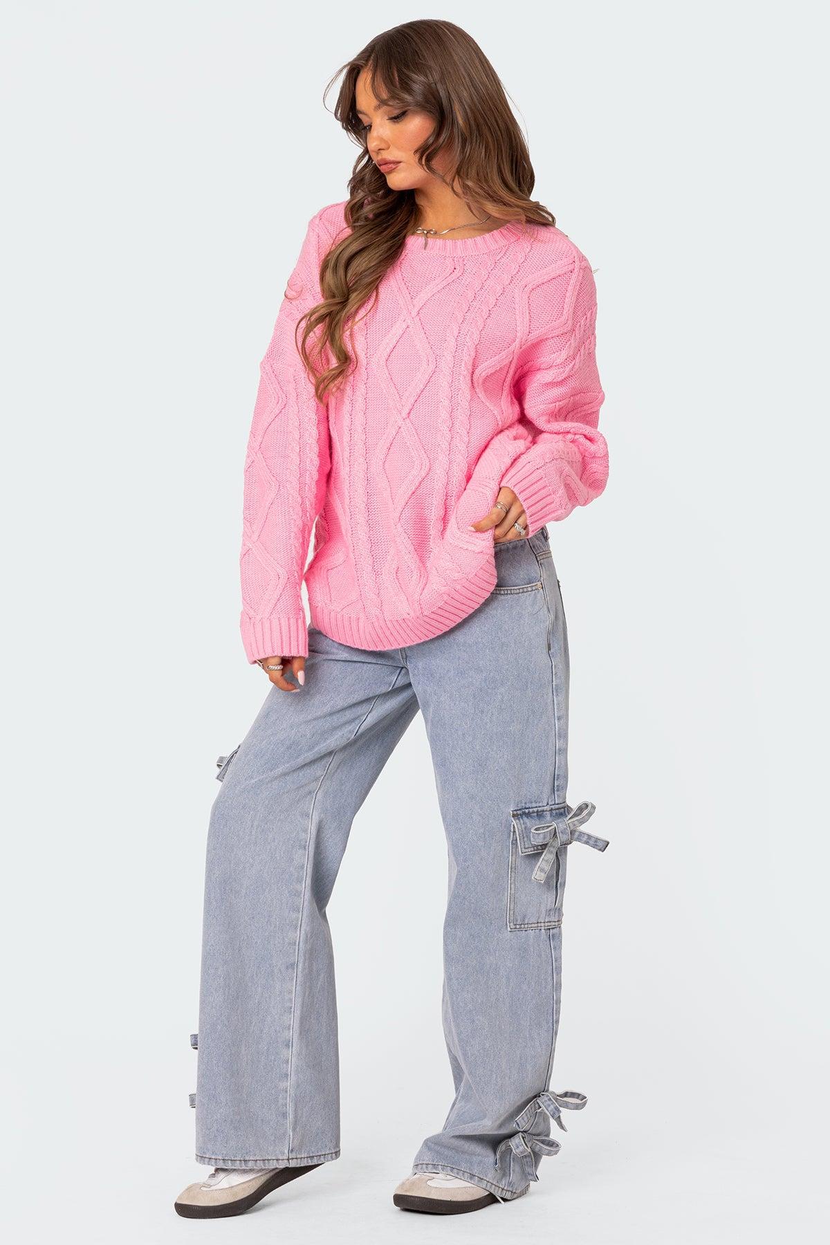 Kennedy Oversized Cable Knit Sweater Product Image