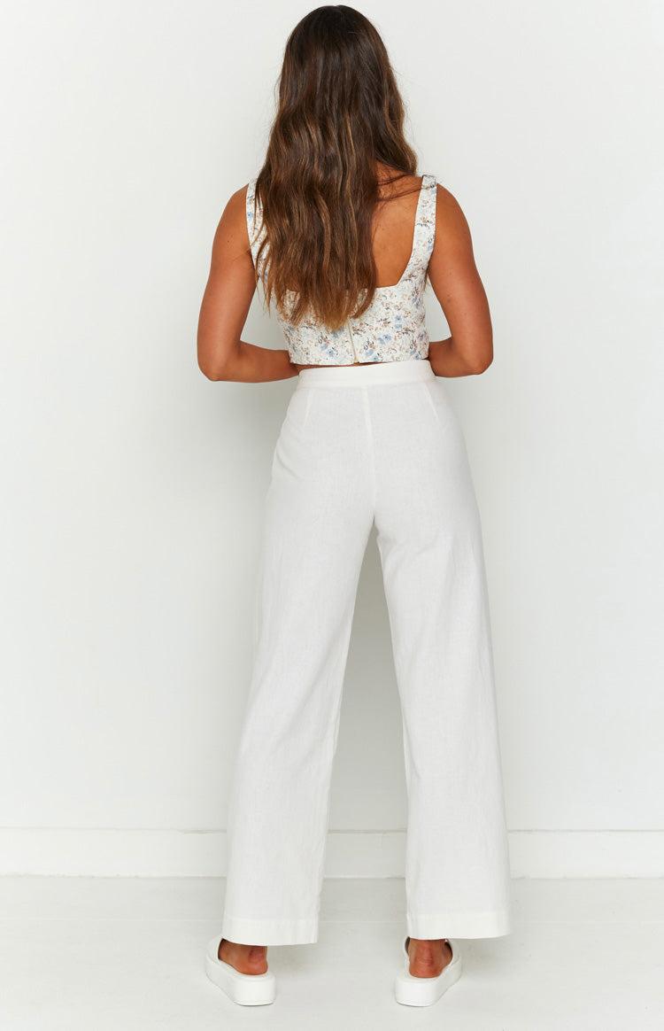 Julian Linen Pants White Product Image