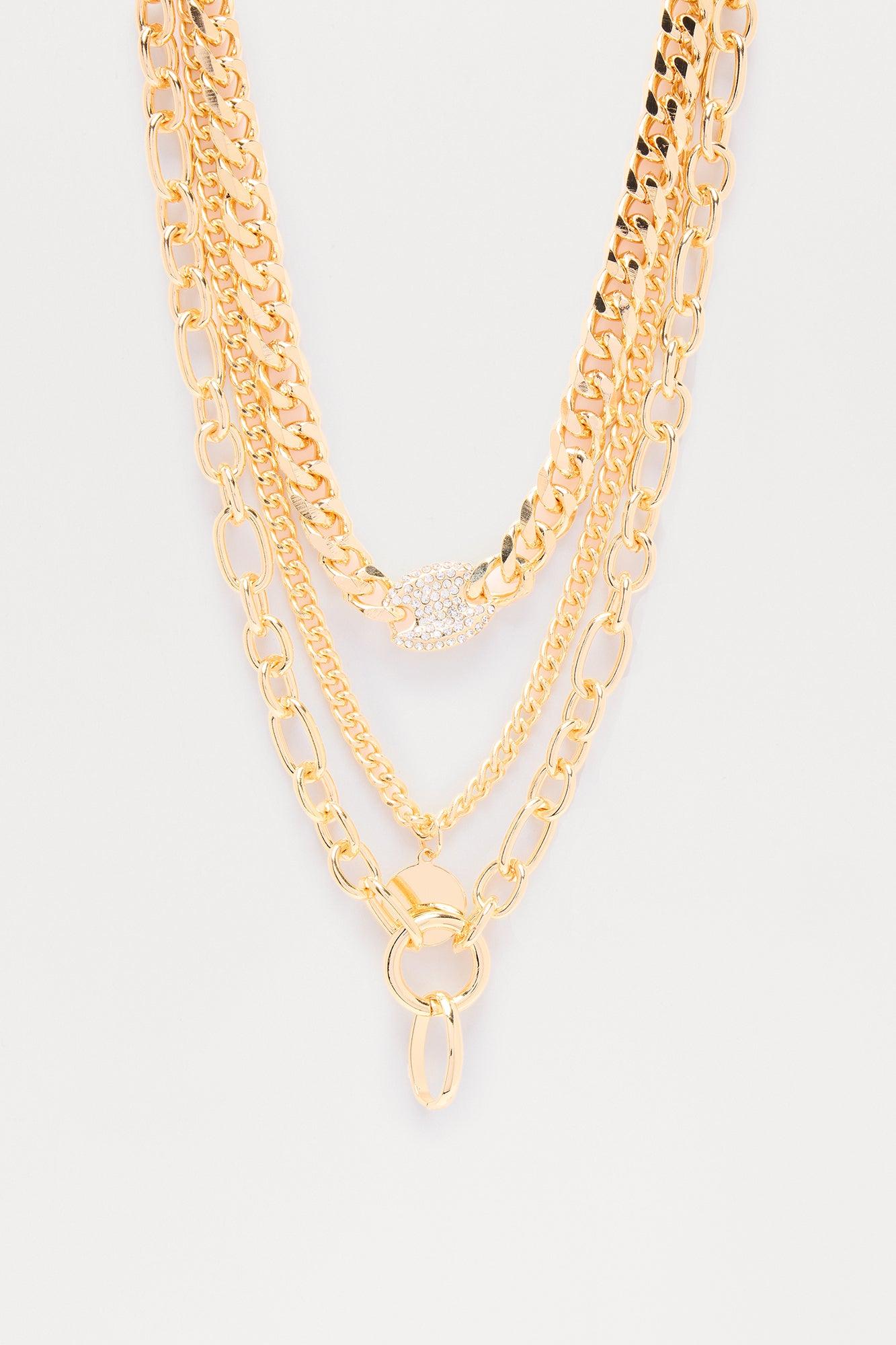 Sophia Layered Chains Necklace - Gold Female Product Image