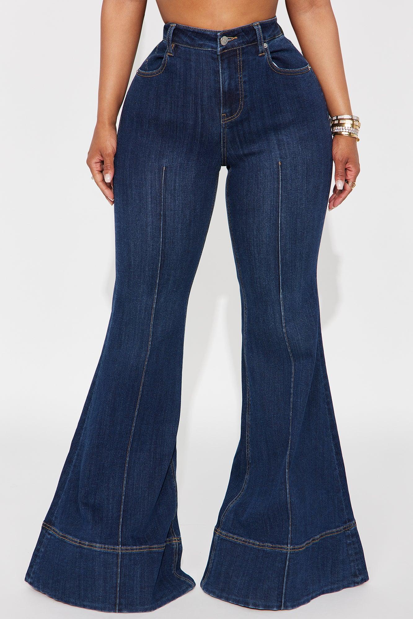 Keep It Real Extreme Flare Jeans - Dark Wash Female Product Image