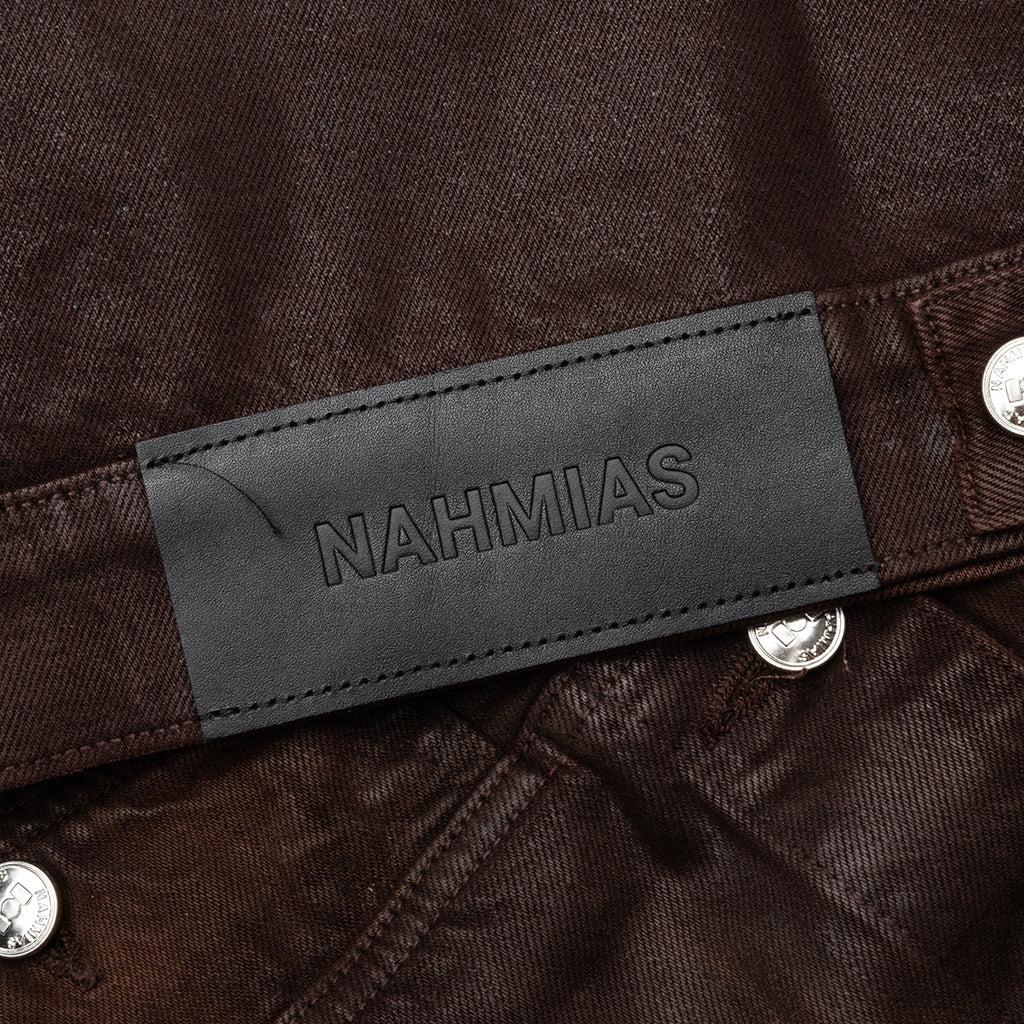 Waxed Denim Trucker Jacket - Brown Wash Male Product Image