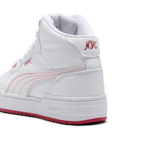 PUMA CA Pro Mid NYC Running Laps Women's Sneakers in White/Club Red/Gum Product Image