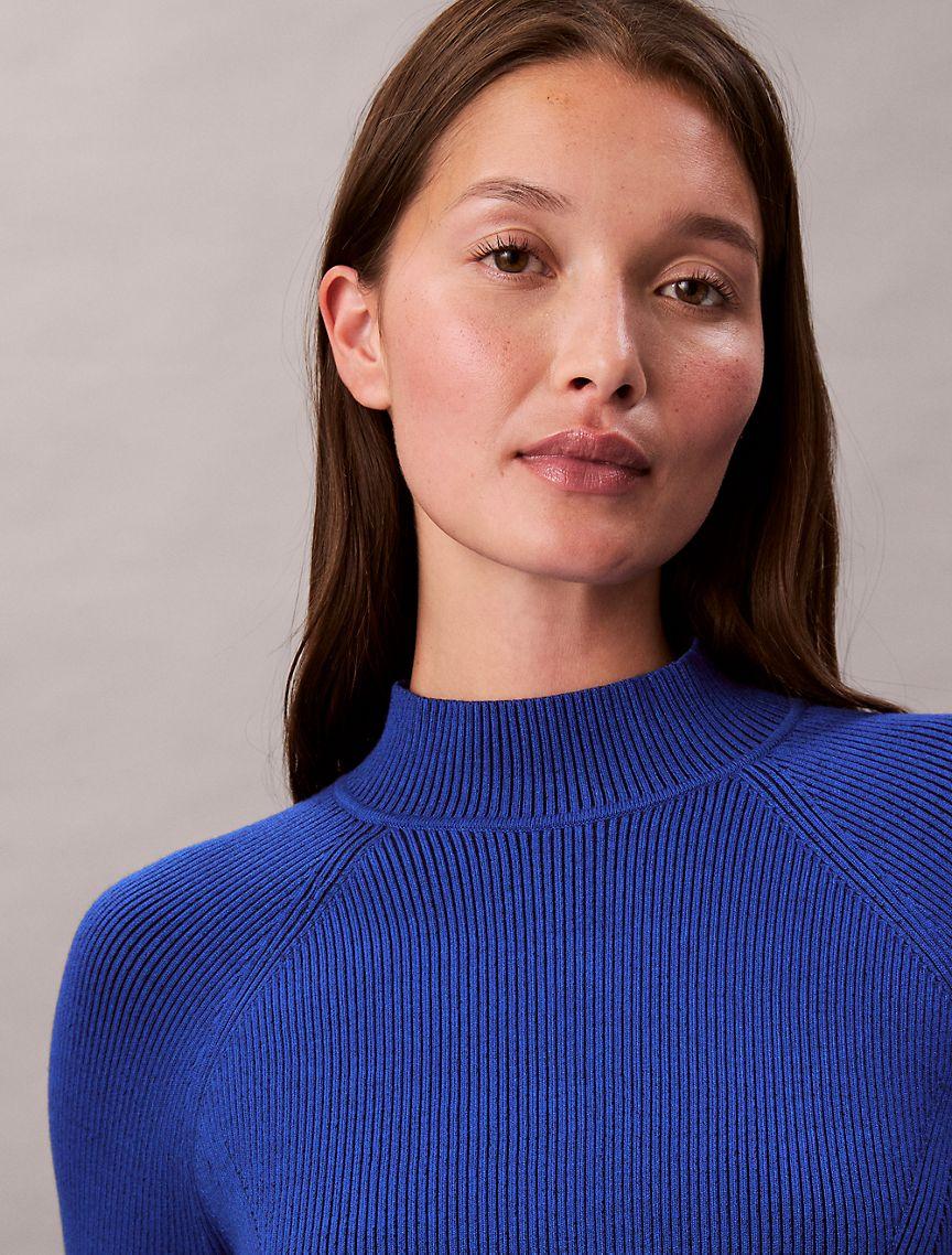 Tech Knit Rib Mock Neck Sweater Product Image