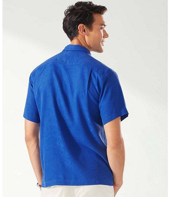 Tommy Bahama Solid Tropic Isle Short Sleeve Camp Collar Woven Shirt Product Image