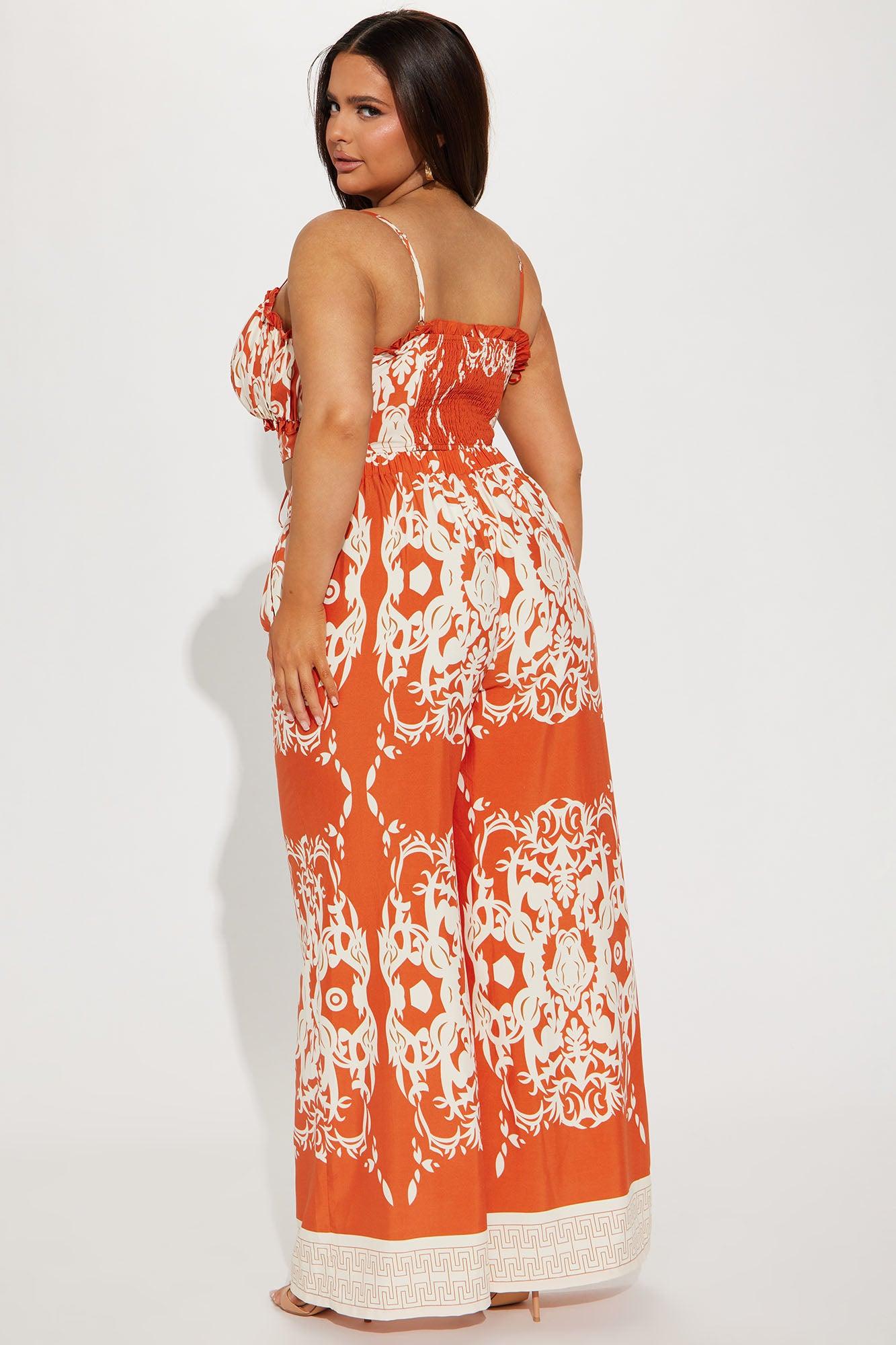 Common Denominator Pant Set - Orange/combo Product Image