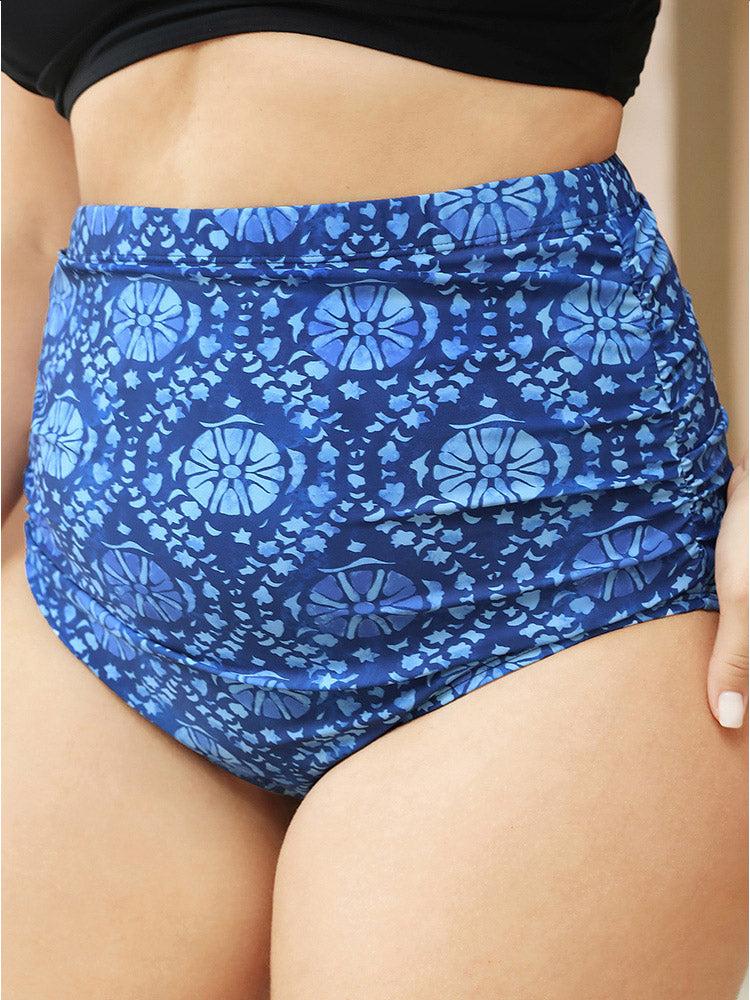 Bandana Print Gathered Bikini Bottom Female Product Image