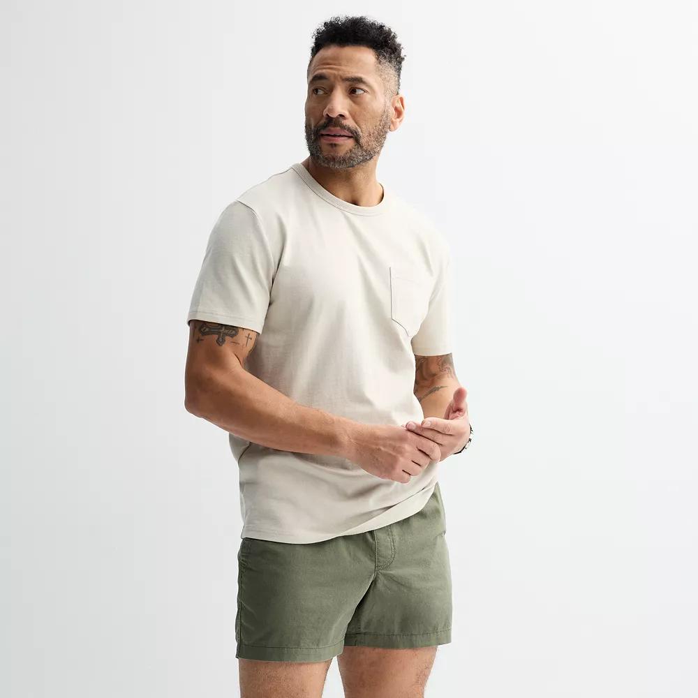 Men's Sonoma Goods For Life® Crewneck Short Sleeve Heavy Weight T-Shirt, Size: Large, Beige Product Image