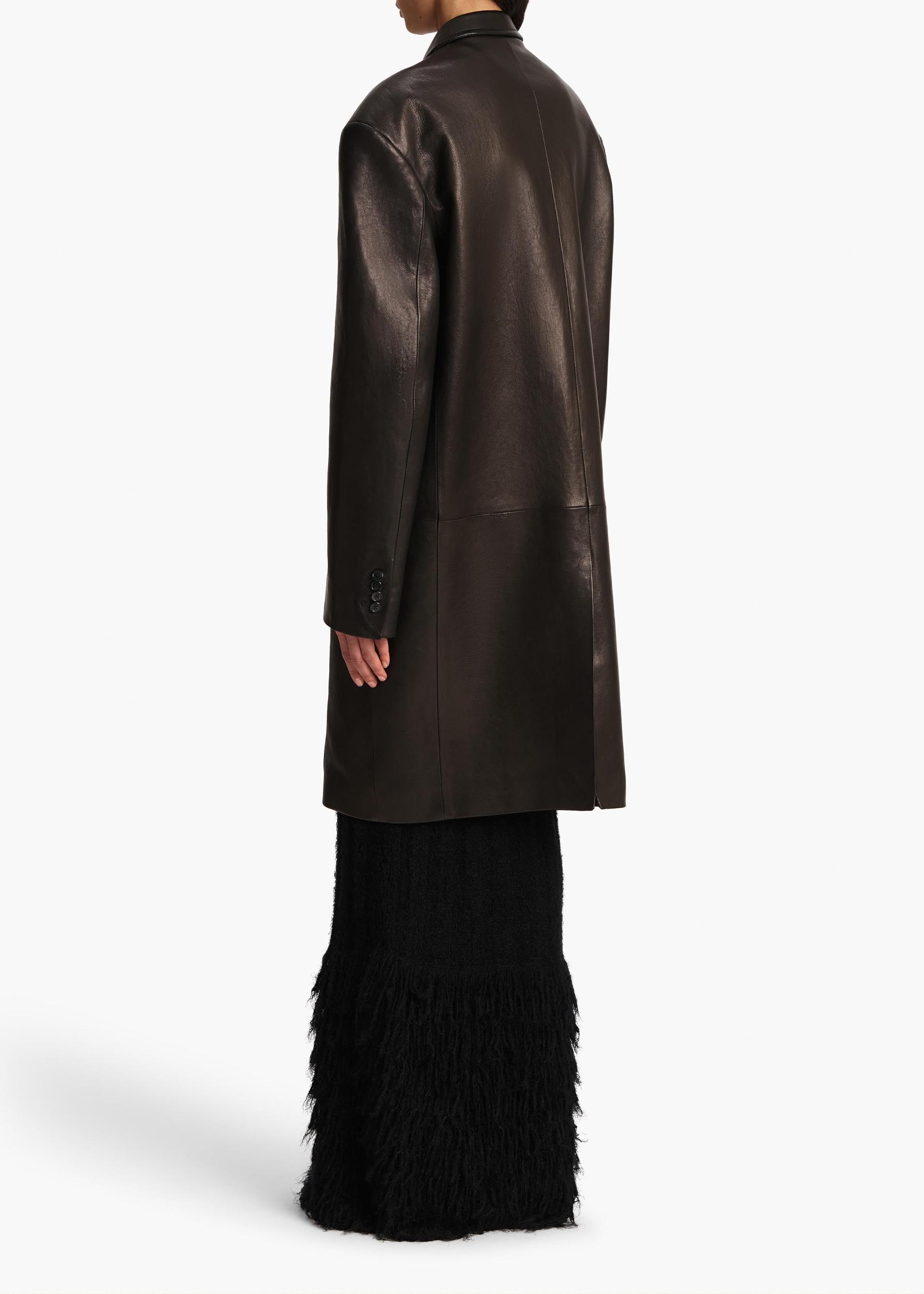 Andors Coat in Black Leather Product Image