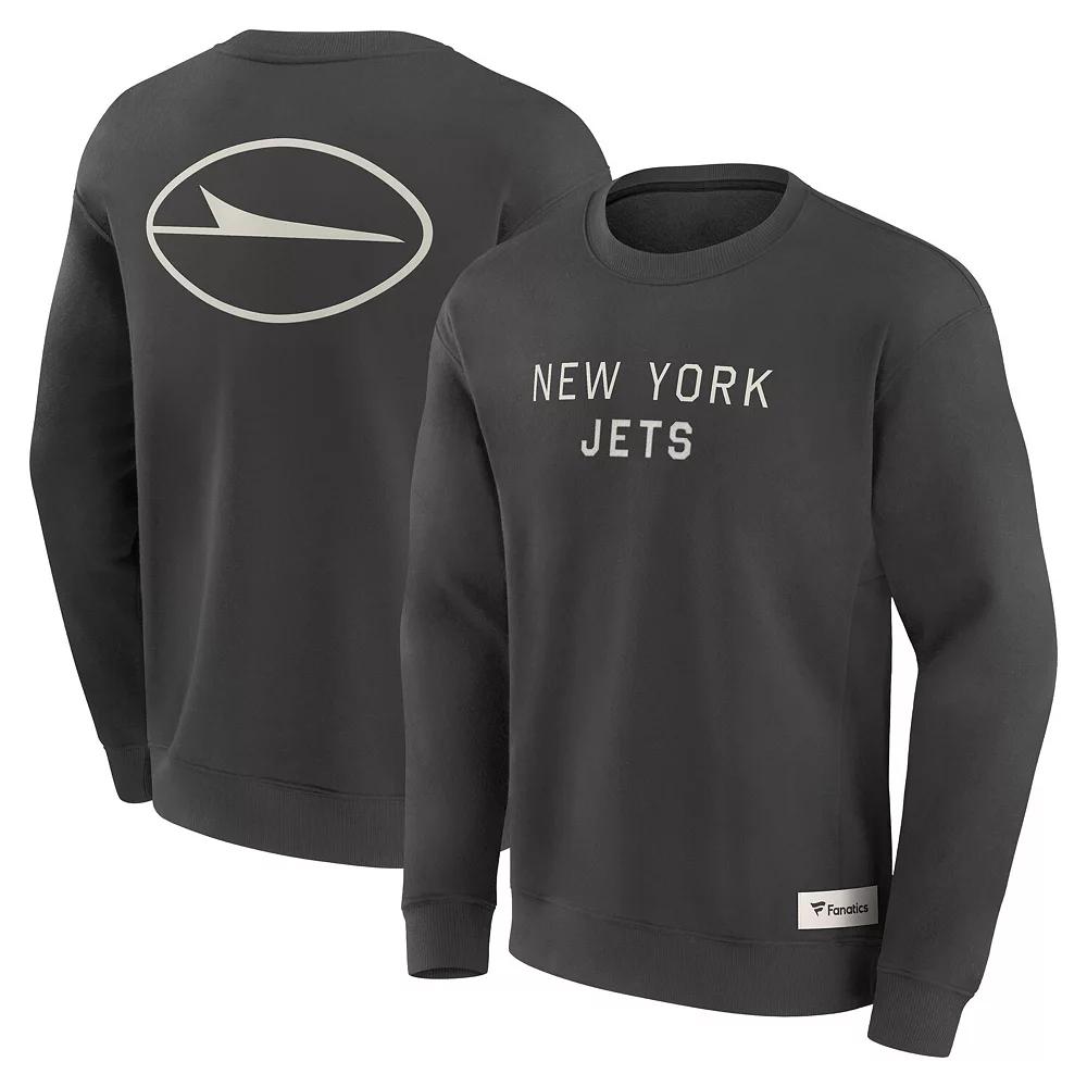 Men's Fanatics Charcoal New York Jets Elements Future Ground Lettering Pullover Sweatshirt,  Product Image