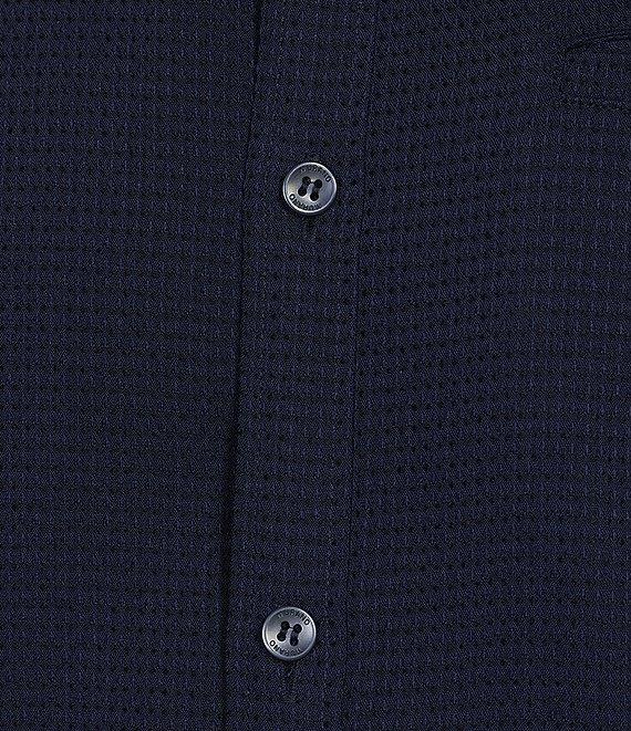 Murano Solid Texture Short Sleeve Woven Shirt Product Image