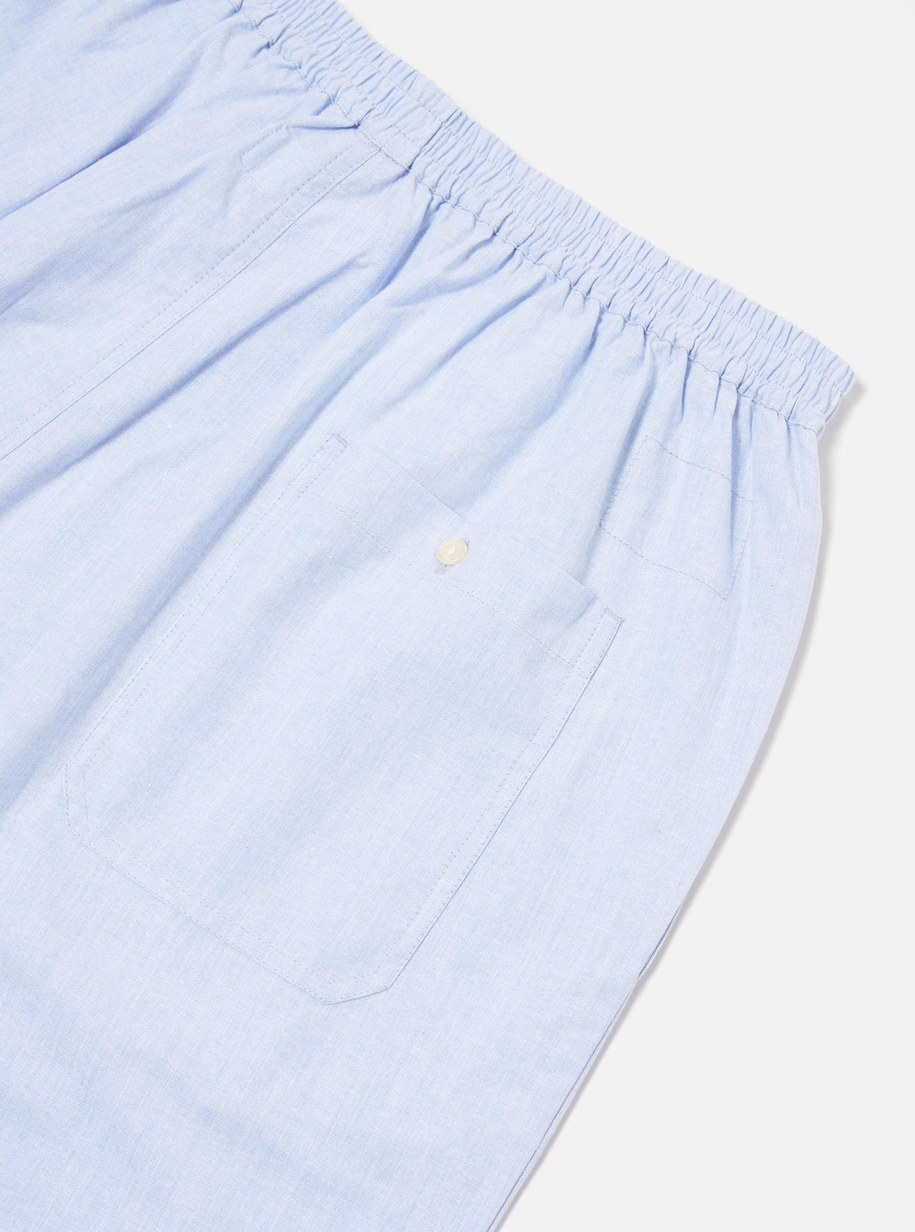 Universal Works Pyjama Short in Ice Blue Recycled Cotton Product Image