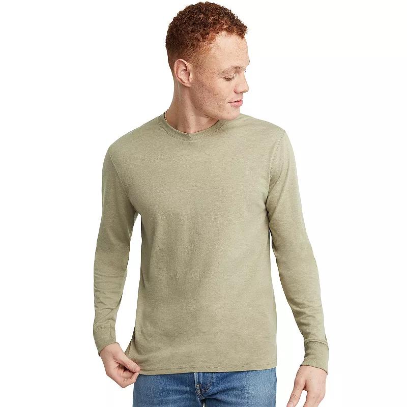 Men's Hanes Originals Long Sleeve Tri-Blend Tee,  Product Image