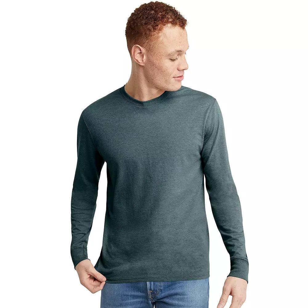 Men's Hanes Originals Long Sleeve Tri-Blend Tee,  Product Image