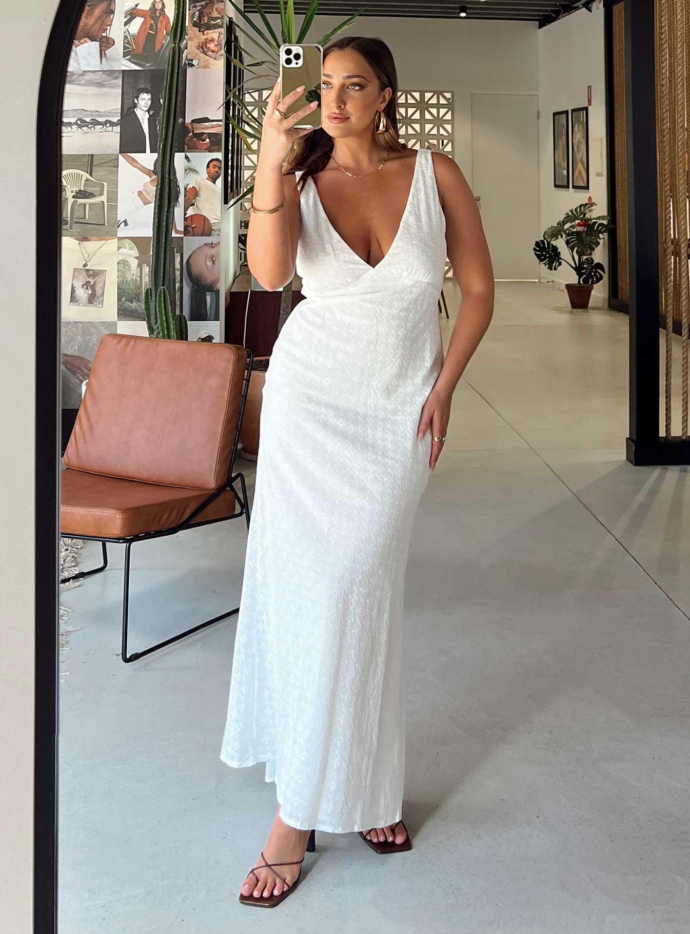 Nellie Maxi Dress White Product Image