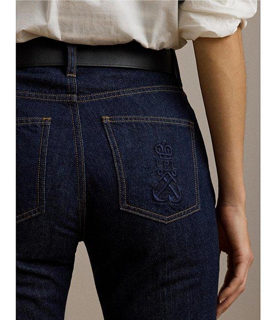 Lauren Ralph Lauren High Rise Button-Front Flared Jeans Product Image