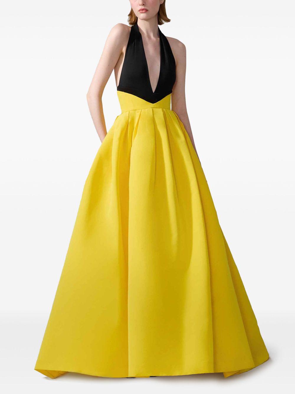 plunging V-neck gown Product Image