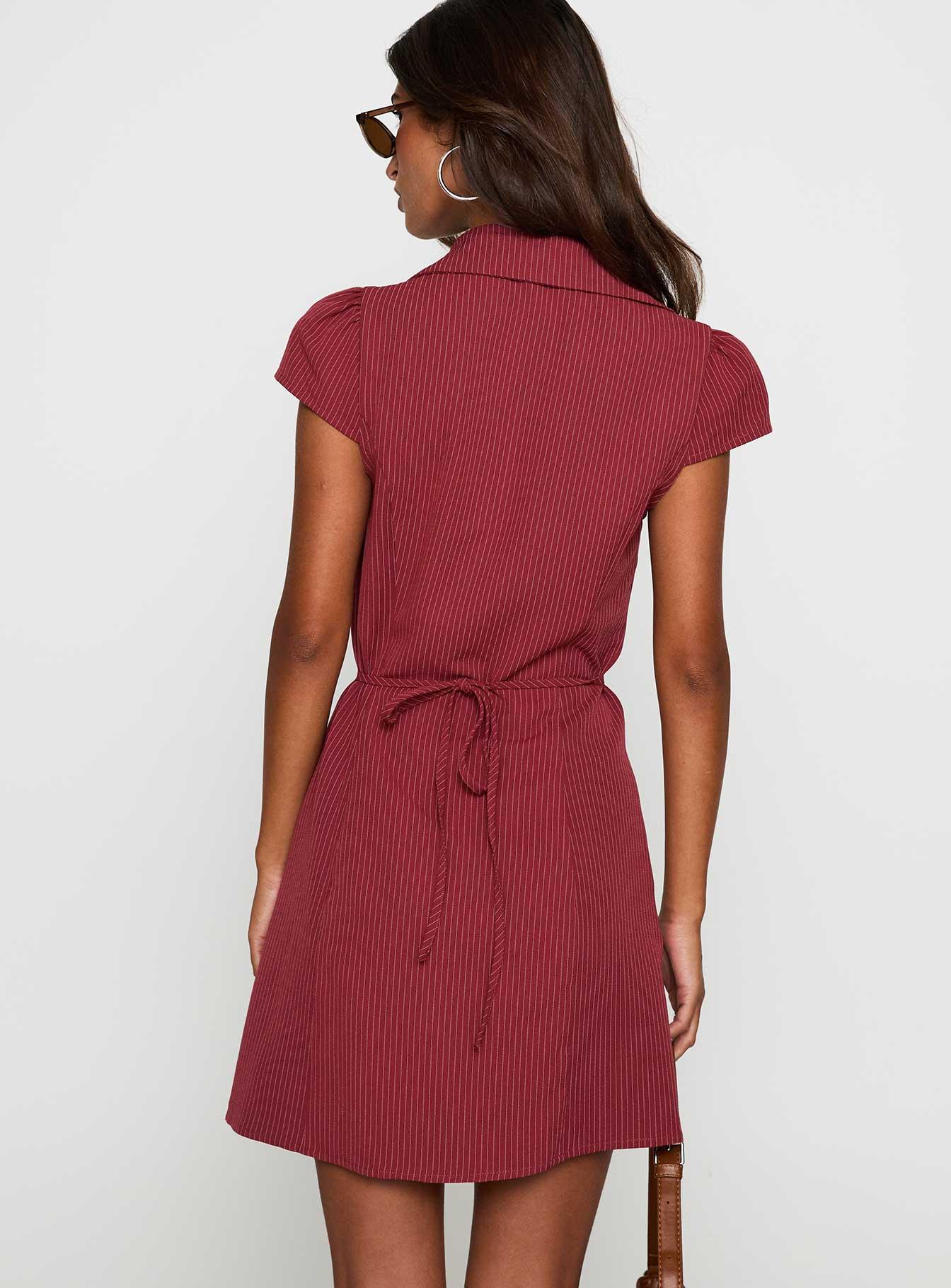 Arianwyn Mini Dress Burgundy Product Image