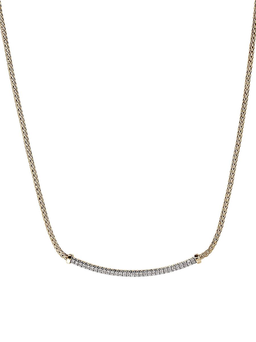 Womens JH Essentials Pav 14K Yellow Gold & 0.24 TCW Diamond Necklace Product Image