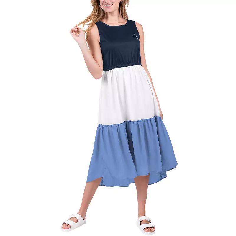 Womens G-III 4Her by Carl Banks /White/Royal Dallas Cowboys 12th Inning Colorblock Dress Blue Product Image