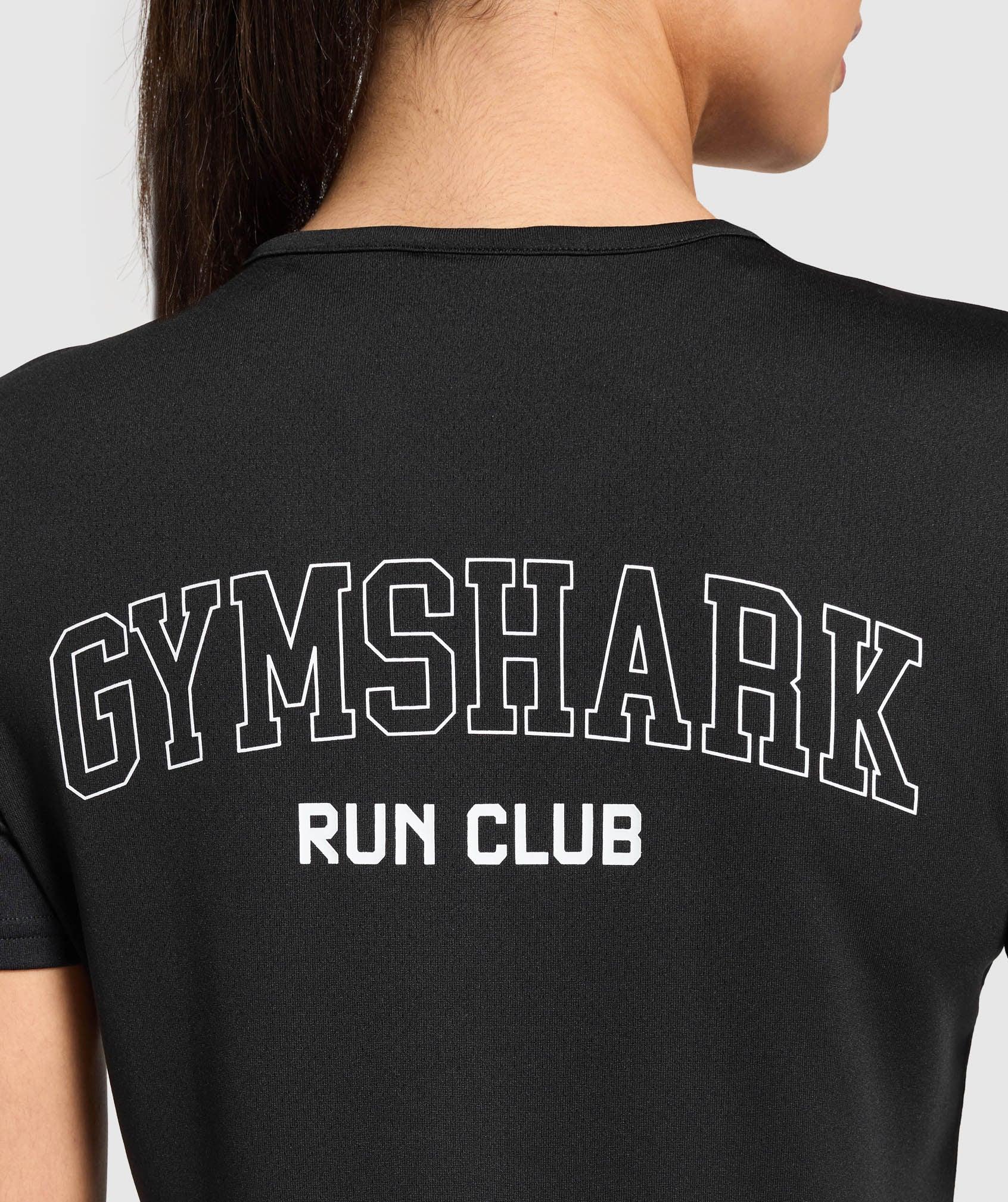 Gymshark Run Club Graphic T-Shirt - Black Female Product Image