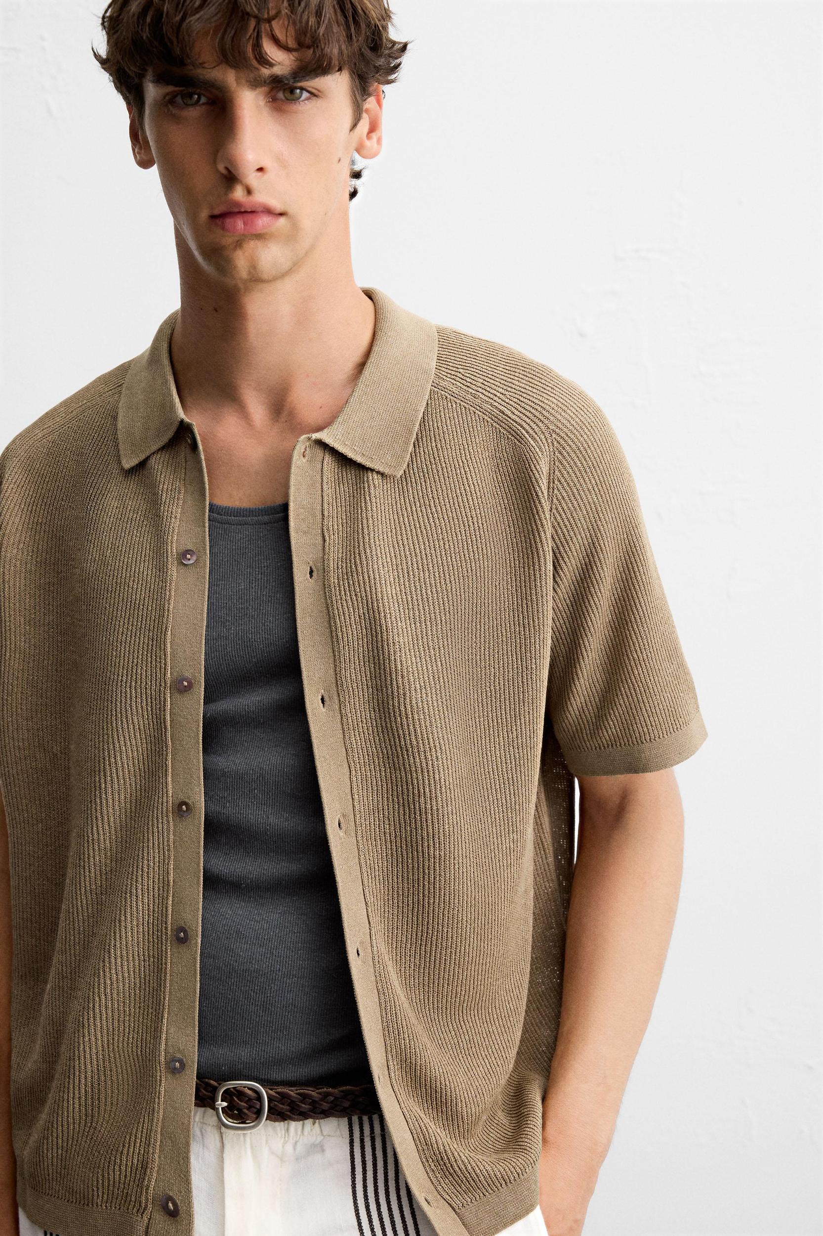 RELAXED FIT KNIT SHIRT Product Image