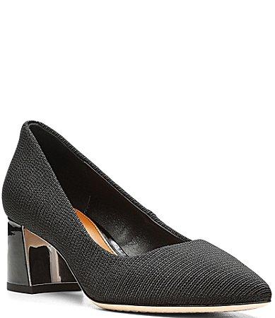 Donald Pliner Suzette Stretch Fabric Block Heel Pumps Product Image